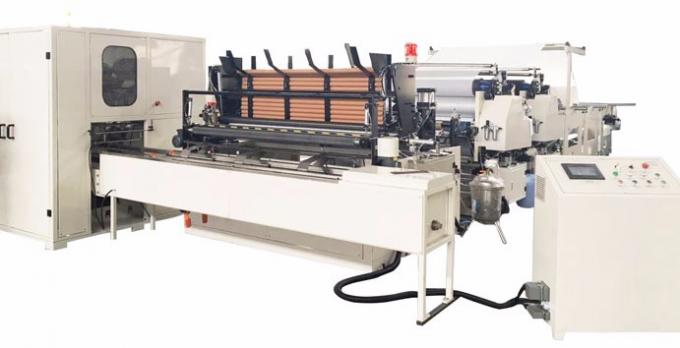 Papel higiénico el rebobinar del tablón del PLC que hace soportes de la máquina 7.5KW 2 11