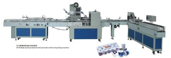 Máquina de la fabricación de la empaquetadora del rollo de retrete del PLC de 10 Rolls Siemens/del rollo de retrete