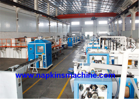 100 dibuja/Min Tissue Paper Maker, cadena de producción del tejido facial del PLC del tamaño de 210m m