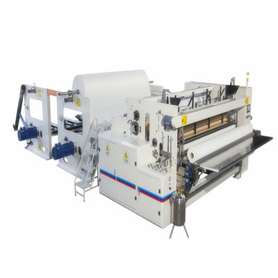 Rollo de retrete el rebobinar de la máquina que raja del papel seda del PLC 200m/min