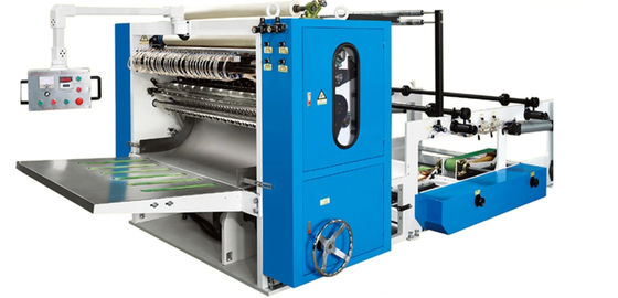 Cadena de producción de dibujo suave del tejido facial 11KW 4800sheets/min Interfold