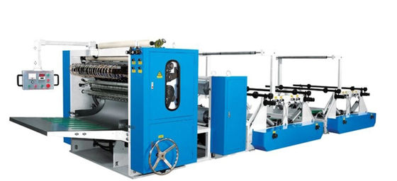 Cadena de producción facial del papel seda de la SACUDIDA 7.5KW con maquinaria que embala